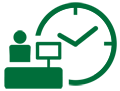 Icon Uhr und Rezeption